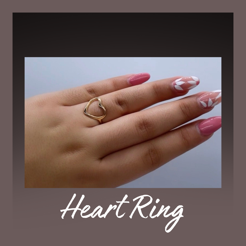 18k Gold Filled Heart Ring