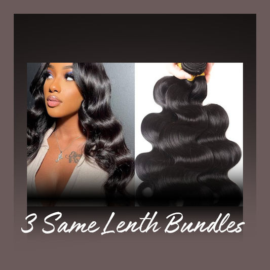 100% Premium Human Hair 3 Bundles Same Length
