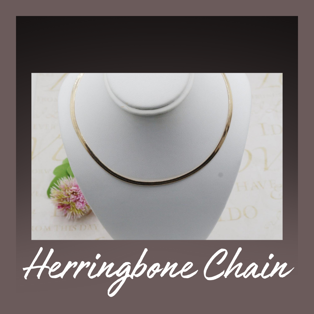 18k Gold Filled Herringbone Chain