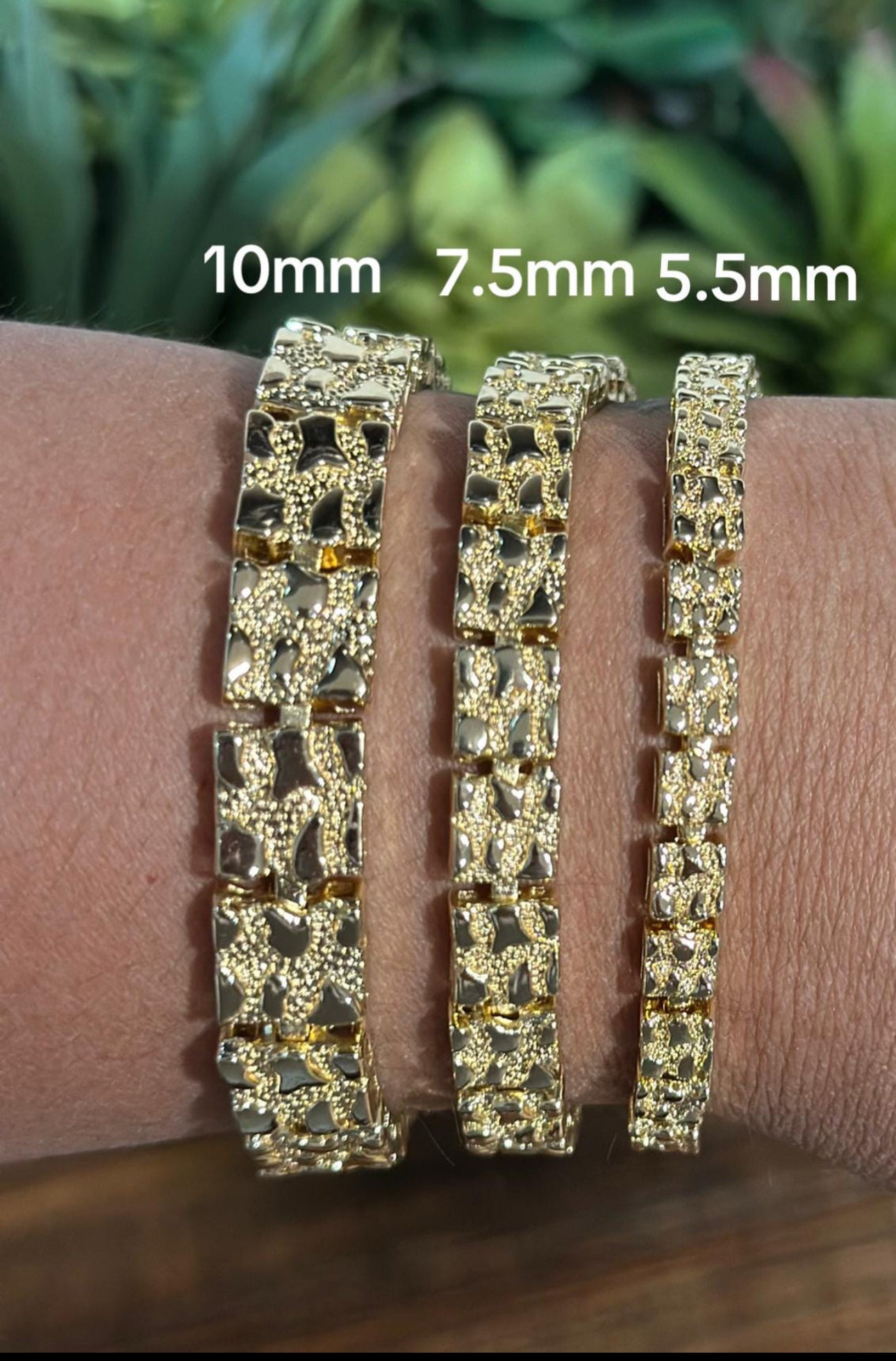 18k Gold Filled Nugget Bracelet