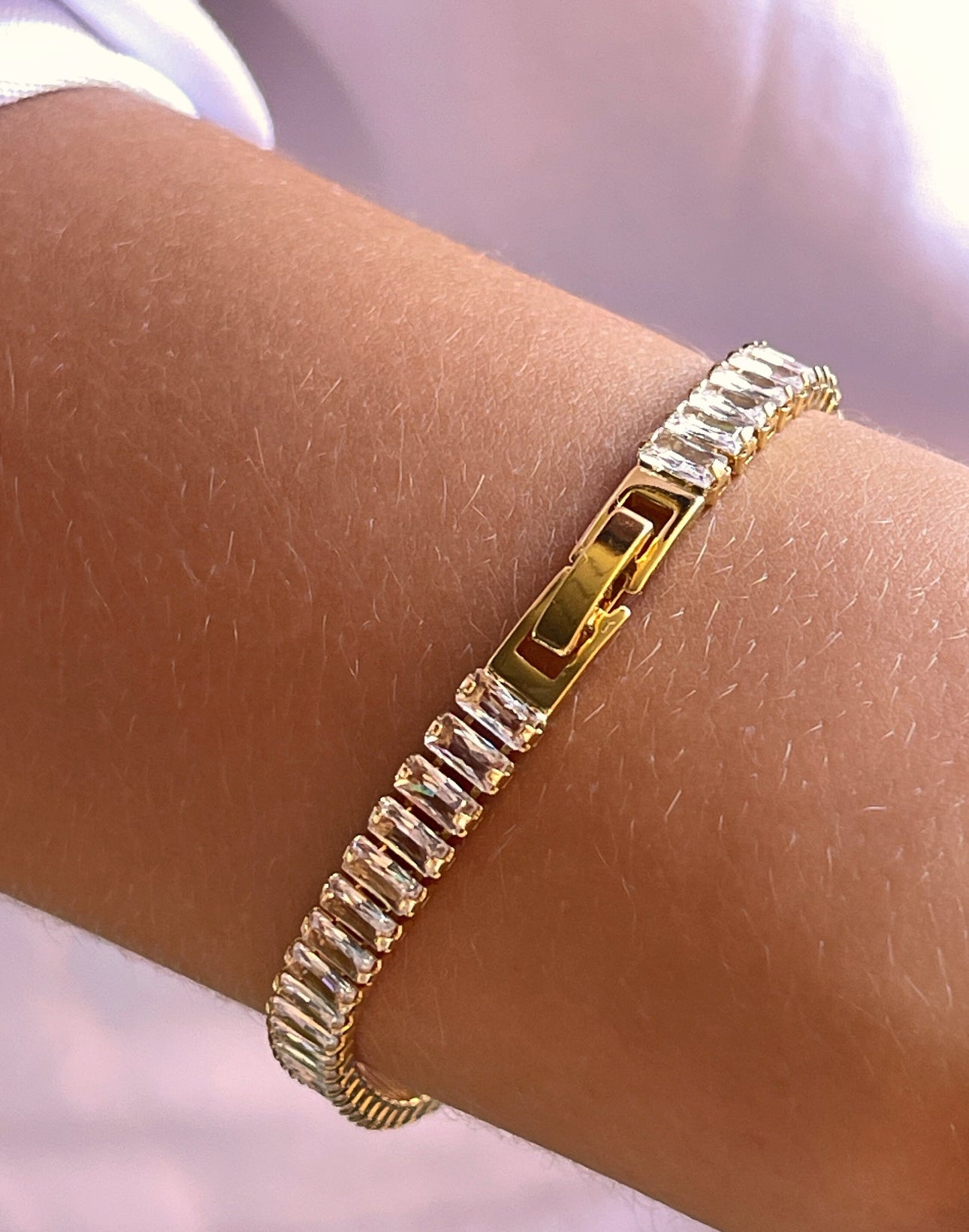 18k Gold (Thick) Gold Tennis Bracelet