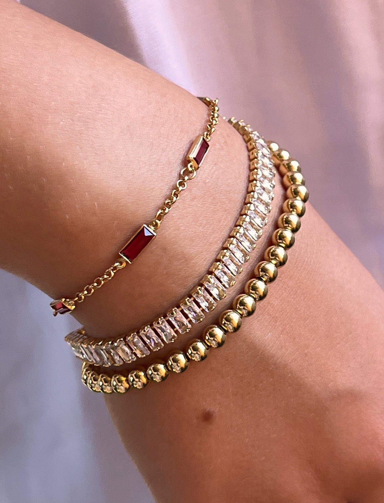 18k Gold (Thick) Gold Tennis Bracelet