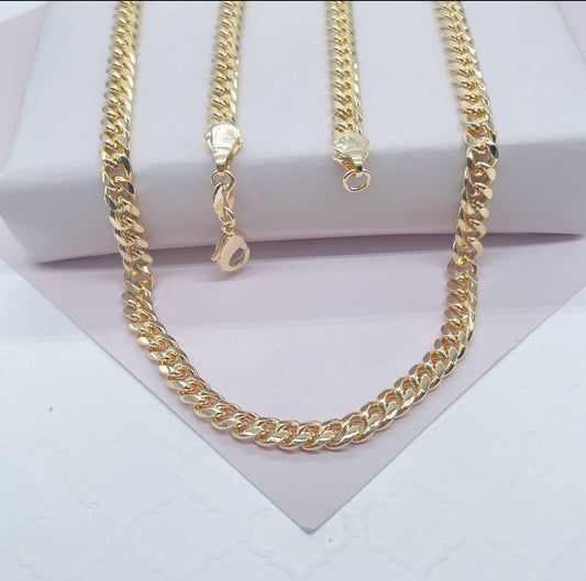 18k Gold Filled 5mm Cuban Link