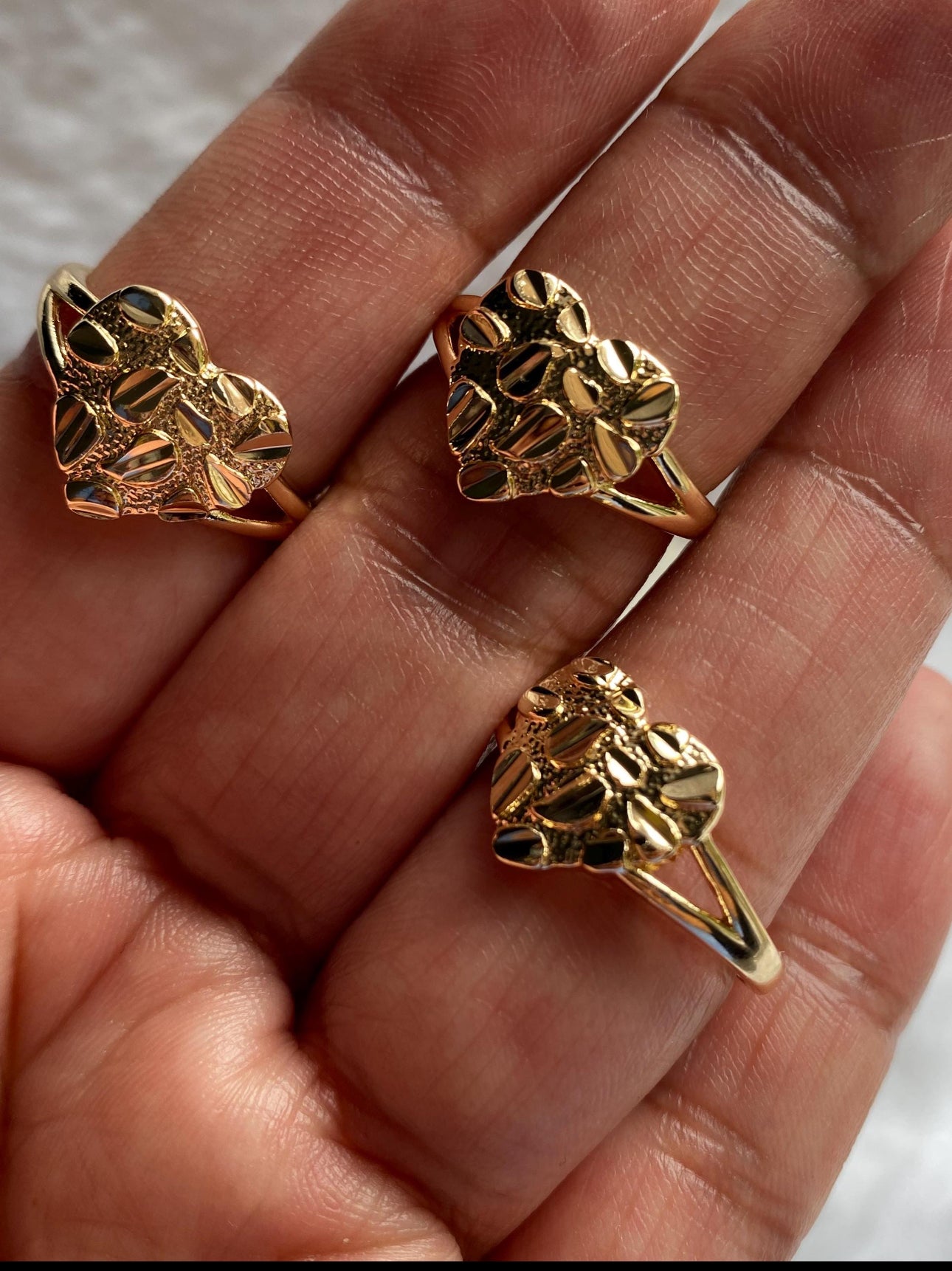 18k Gold Filled Nugget Rings